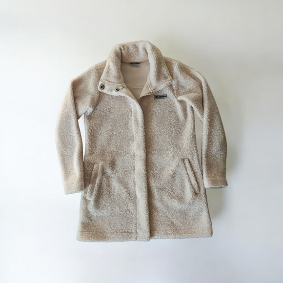 Columbia Women's Cream Teddy Jacket- Size Small - Picture 2 of 4